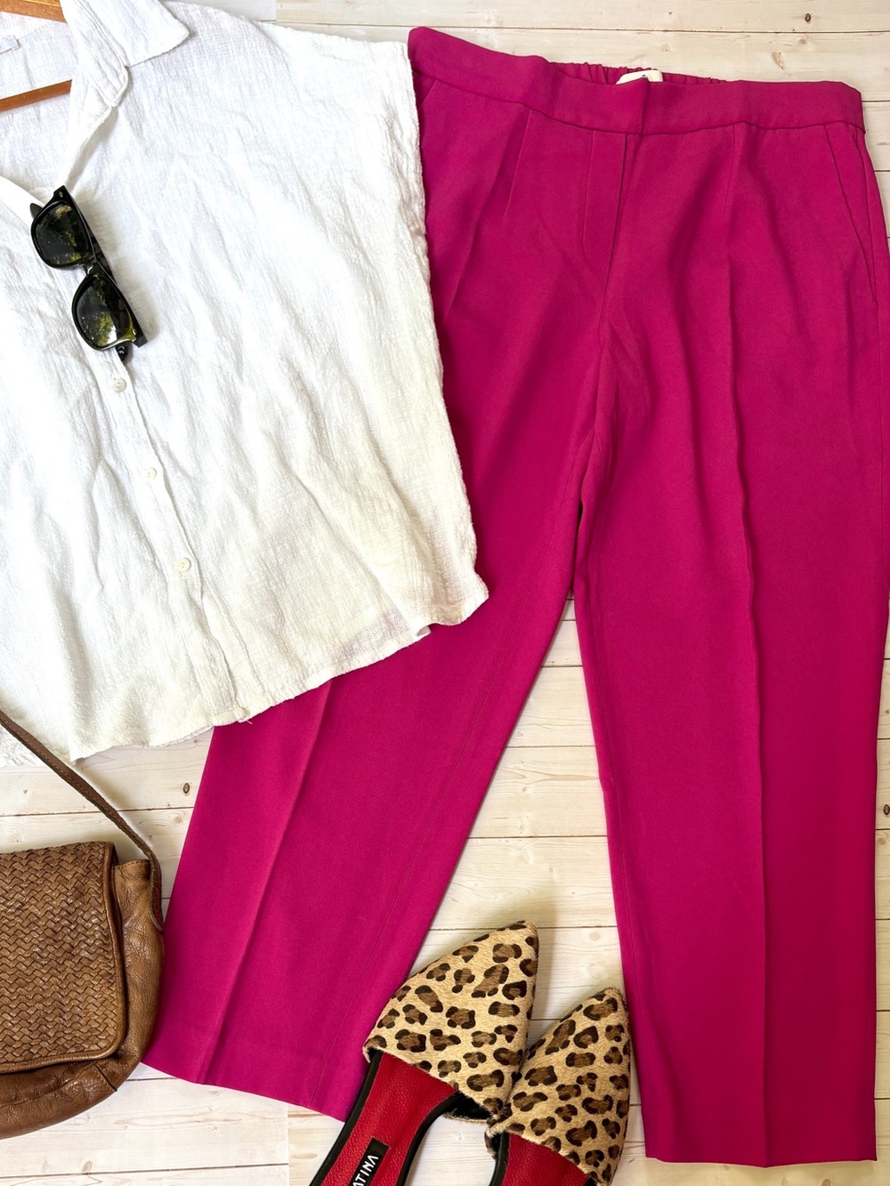 Babaton stretch waist tapered pants